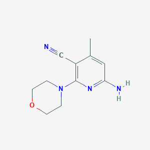 molecular formula C11H14N4O B214272 6-Amino-4-methyl-2-(4-morpholinyl)nicotinonitrile 