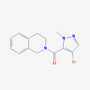 molecular formula C14H14BrN3O B214274 2-[(4-bromo-1-methyl-1H-pyrazol-5-yl)carbonyl]-1,2,3,4-tetrahydroisoquinoline 