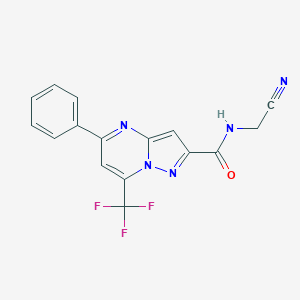 molecular formula C16H10F3N5O B214279 N-(cyanomethyl)-5-phenyl-7-(trifluoromethyl)pyrazolo[1,5-a]pyrimidine-2-carboxamide 