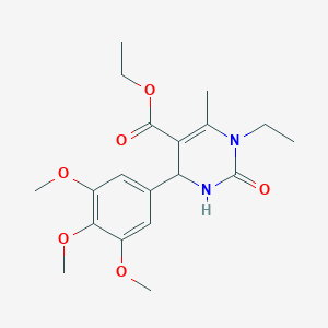 Ethyl 1-ethyl-6-methyl-2-oxo-4-(3,4,5-trimethoxyphenyl)-1,2,3,4-tetrahydropyrimidine-5-carboxylate