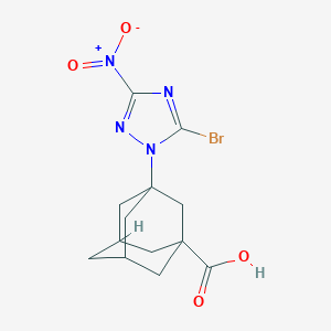molecular formula C13H15BrN4O4 B214291 3-{5-bromo-3-nitro-1H-1,2,4-triazol-1-yl}-1-adamantanecarboxylic acid 