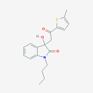 molecular formula C19H21NO3S B214295 1-butyl-3-hydroxy-3-[2-(5-methylthiophen-2-yl)-2-oxoethyl]-1,3-dihydro-2H-indol-2-one 