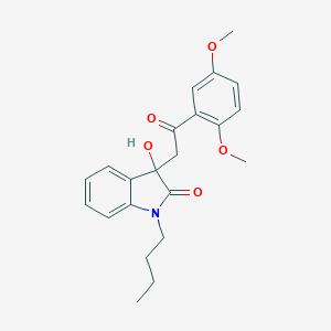 molecular formula C22H25NO5 B214297 1-butyl-3-[2-(2,5-dimethoxyphenyl)-2-oxoethyl]-3-hydroxy-1,3-dihydro-2H-indol-2-one 