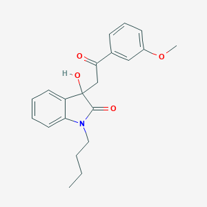 molecular formula C21H23NO4 B214299 1-butyl-3-hydroxy-3-[2-(3-methoxyphenyl)-2-oxoethyl]-1,3-dihydro-2H-indol-2-one 