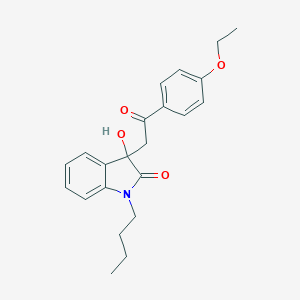 molecular formula C22H25NO4 B214300 1-butyl-3-[2-(4-ethoxyphenyl)-2-oxoethyl]-3-hydroxy-1,3-dihydro-2H-indol-2-one 