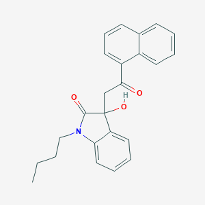 molecular formula C24H23NO3 B214303 1-butyl-3-hydroxy-3-[2-(naphthalen-1-yl)-2-oxoethyl]-1,3-dihydro-2H-indol-2-one 