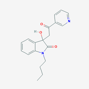 molecular formula C19H20N2O3 B214304 1-butyl-3-hydroxy-3-[2-oxo-2-(pyridin-3-yl)ethyl]-1,3-dihydro-2H-indol-2-one 