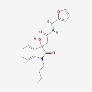 molecular formula C20H21NO4 B214308 1-butyl-3-[4-(2-furyl)-2-oxo-3-butenyl]-3-hydroxy-1,3-dihydro-2H-indol-2-one 