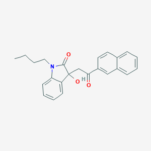 molecular formula C24H23NO3 B214309 1-butyl-3-hydroxy-3-[2-(naphthalen-2-yl)-2-oxoethyl]-1,3-dihydro-2H-indol-2-one 