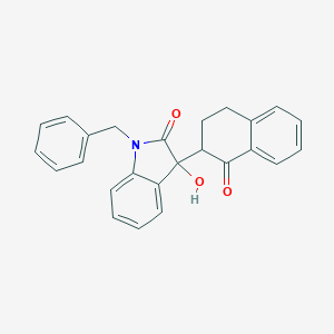 molecular formula C25H21NO3 B214317 1-benzyl-3-hydroxy-3-(1-oxo-1,2,3,4-tetrahydronaphthalen-2-yl)-1,3-dihydro-2H-indol-2-one 