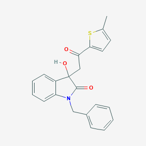 molecular formula C22H19NO3S B214319 1-benzyl-3-hydroxy-3-[2-(5-methylthiophen-2-yl)-2-oxoethyl]-1,3-dihydro-2H-indol-2-one 