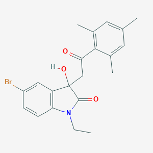 molecular formula C21H22BrNO3 B214323 5-bromo-1-ethyl-3-hydroxy-3-[2-oxo-2-(2,4,6-trimethylphenyl)ethyl]-1,3-dihydro-2H-indol-2-one 
