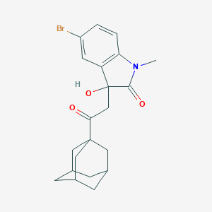 3-[2-(1-adamantyl)-2-oxoethyl]-5-bromo-3-hydroxy-1-methyl-1,3-dihydro-2H-indol-2-one