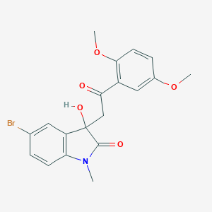 molecular formula C19H18BrNO5 B214339 5-bromo-3-[2-(2,5-dimethoxyphenyl)-2-oxoethyl]-3-hydroxy-1-methyl-1,3-dihydro-2H-indol-2-one 