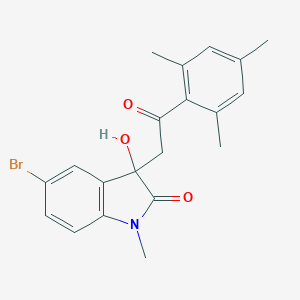 molecular formula C20H20BrNO3 B214343 5-bromo-3-hydroxy-1-methyl-3-[2-oxo-2-(2,4,6-trimethylphenyl)ethyl]-1,3-dihydro-2H-indol-2-one 