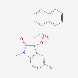 molecular formula C21H16BrNO3 B214344 5-bromo-3-hydroxy-1-methyl-3-[2-(naphthalen-1-yl)-2-oxoethyl]-1,3-dihydro-2H-indol-2-one 