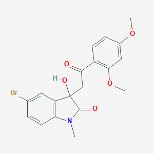 molecular formula C19H18BrNO5 B214345 5-bromo-3-[2-(2,4-dimethoxyphenyl)-2-oxoethyl]-3-hydroxy-1-methyl-1,3-dihydro-2H-indol-2-one 