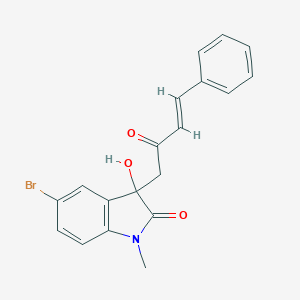 5-bromo-3-hydroxy-1-methyl-3-[(3E)-2-oxo-4-phenylbut-3-en-1-yl]-1,3-dihydro-2H-indol-2-one
