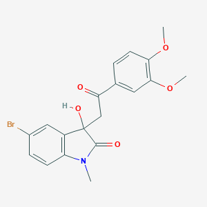 molecular formula C19H18BrNO5 B214349 5-bromo-3-[2-(3,4-dimethoxyphenyl)-2-oxoethyl]-3-hydroxy-1-methyl-1,3-dihydro-2H-indol-2-one 