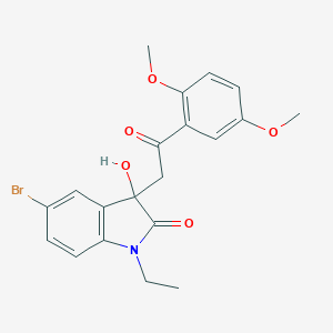 molecular formula C20H20BrNO5 B214350 5-bromo-3-[2-(2,5-dimethoxyphenyl)-2-oxoethyl]-1-ethyl-3-hydroxy-1,3-dihydro-2H-indol-2-one 