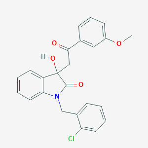 molecular formula C24H20ClNO4 B214361 1-(2-chlorobenzyl)-3-hydroxy-3-[2-(3-methoxyphenyl)-2-oxoethyl]-1,3-dihydro-2H-indol-2-one 