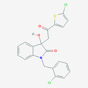 molecular formula C21H15Cl2NO3S B214362 1-(2-chlorobenzyl)-3-[2-(5-chlorothiophen-2-yl)-2-oxoethyl]-3-hydroxy-1,3-dihydro-2H-indol-2-one 