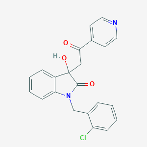 molecular formula C22H17ClN2O3 B214363 1-(2-chlorobenzyl)-3-hydroxy-3-(2-oxo-2-pyridin-4-ylethyl)-1,3-dihydro-2H-indol-2-one 