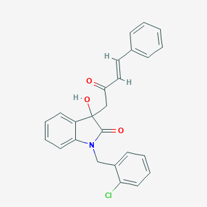 molecular formula C25H20ClNO3 B214364 1-(2-chlorobenzyl)-3-hydroxy-3-(2-oxo-4-phenyl-3-butenyl)-1,3-dihydro-2H-indol-2-one 