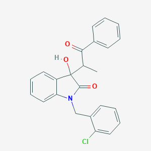 molecular formula C24H20ClNO3 B214365 1-(2-chlorobenzyl)-3-hydroxy-3-(1-oxo-1-phenylpropan-2-yl)-1,3-dihydro-2H-indol-2-one 