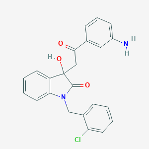molecular formula C23H19ClN2O3 B214366 3-[2-(3-aminophenyl)-2-oxoethyl]-1-(2-chlorobenzyl)-3-hydroxy-1,3-dihydro-2H-indol-2-one 
