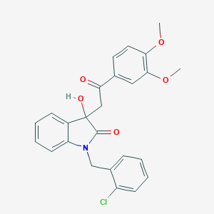 molecular formula C25H22ClNO5 B214367 1-(2-chlorobenzyl)-3-[2-(3,4-dimethoxyphenyl)-2-oxoethyl]-3-hydroxy-1,3-dihydro-2H-indol-2-one 