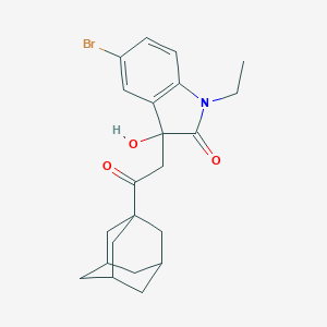 molecular formula C22H26BrNO3 B214370 3-[2-(1-adamantyl)-2-oxoethyl]-5-bromo-1-ethyl-3-hydroxy-1,3-dihydro-2H-indol-2-one 