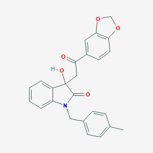 molecular formula C25H21NO5 B214374 3-[2-(1,3-benzodioxol-5-yl)-2-oxoethyl]-3-hydroxy-1-(4-methylbenzyl)-1,3-dihydro-2H-indol-2-one 