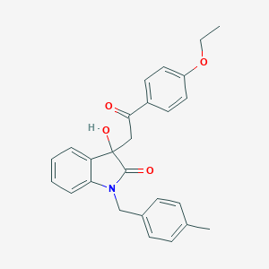 molecular formula C26H25NO4 B214377 3-[2-(4-ethoxyphenyl)-2-oxoethyl]-3-hydroxy-1-(4-methylbenzyl)-1,3-dihydro-2H-indol-2-one 
