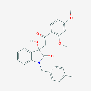 molecular formula C26H25NO5 B214378 3-[2-(2,4-dimethoxyphenyl)-2-oxoethyl]-3-hydroxy-1-(4-methylbenzyl)-1,3-dihydro-2H-indol-2-one 