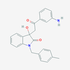 molecular formula C24H22N2O3 B214379 3-[2-(3-aminophenyl)-2-oxoethyl]-3-hydroxy-1-(4-methylbenzyl)-1,3-dihydro-2H-indol-2-one 