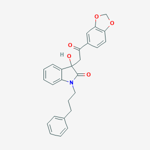 molecular formula C26H23NO5 B214387 3-[2-(1,3-benzodioxol-5-yl)-2-oxoethyl]-3-hydroxy-1-(3-phenylpropyl)-1,3-dihydro-2H-indol-2-one 