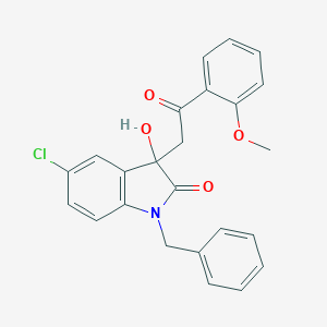 molecular formula C24H20ClNO4 B214398 1-benzyl-5-chloro-3-hydroxy-3-[2-(2-methoxyphenyl)-2-oxoethyl]-1,3-dihydro-2H-indol-2-one 