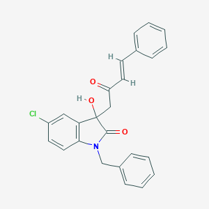 molecular formula C25H20ClNO3 B214403 1-benzyl-5-chloro-3-hydroxy-3-[(3E)-2-oxo-4-phenylbut-3-en-1-yl]-1,3-dihydro-2H-indol-2-one 