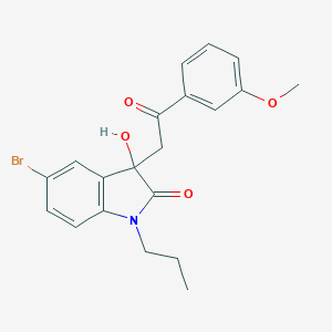 molecular formula C20H20BrNO4 B214424 5-bromo-3-hydroxy-3-[2-(3-methoxyphenyl)-2-oxoethyl]-1-propyl-1,3-dihydro-2H-indol-2-one 