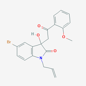 molecular formula C20H18BrNO4 B214438 1-allyl-5-bromo-3-hydroxy-3-[2-(2-methoxyphenyl)-2-oxoethyl]-1,3-dihydro-2H-indol-2-one 