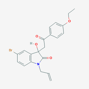 molecular formula C21H20BrNO4 B214439 1-allyl-5-bromo-3-[2-(4-ethoxyphenyl)-2-oxoethyl]-3-hydroxy-1,3-dihydro-2H-indol-2-one 