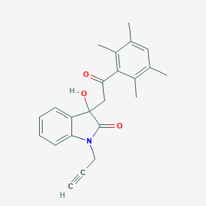 3-hydroxy-3-[2-oxo-2-(2,3,5,6-tetramethylphenyl)ethyl]-1-(prop-2-yn-1-yl)-1,3-dihydro-2H-indol-2-one