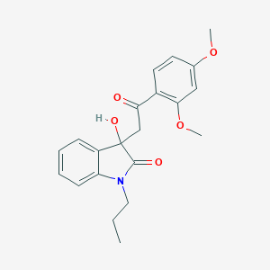 molecular formula C21H23NO5 B214451 3-[2-(2,4-dimethoxyphenyl)-2-oxoethyl]-3-hydroxy-1-propyl-1,3-dihydro-2H-indol-2-one 