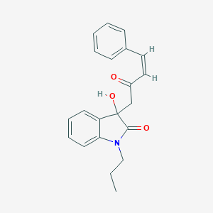 molecular formula C21H21NO3 B214453 3-hydroxy-3-(2-oxo-4-phenyl-3-butenyl)-1-propyl-1,3-dihydro-2H-indol-2-one 