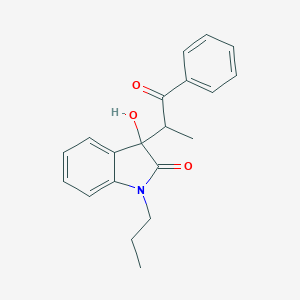 molecular formula C20H21NO3 B214454 3-hydroxy-3-(1-oxo-1-phenylpropan-2-yl)-1-propyl-1,3-dihydro-2H-indol-2-one 