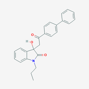 molecular formula C25H23NO3 B214455 3-[2-(biphenyl-4-yl)-2-oxoethyl]-3-hydroxy-1-propyl-1,3-dihydro-2H-indol-2-one 