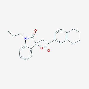 molecular formula C23H25NO3 B214456 3-hydroxy-3-[2-oxo-2-(5,6,7,8-tetrahydronaphthalen-2-yl)ethyl]-1-propyl-1,3-dihydro-2H-indol-2-one 