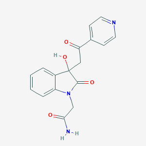 molecular formula C17H15N3O4 B214465 1H-Indole-1-acetamide, 2,3-dihydro-3-hydroxy-2-oxo-3-[2-oxo-2-(4-pyridinyl)ethyl]- 
