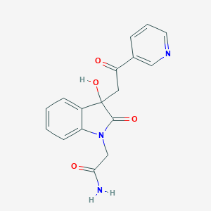 molecular formula C17H15N3O4 B214466 2-{3-hydroxy-2-oxo-3-[2-oxo-2-(3-pyridinyl)ethyl]-2,3-dihydro-1H-indol-1-yl}acetamide 